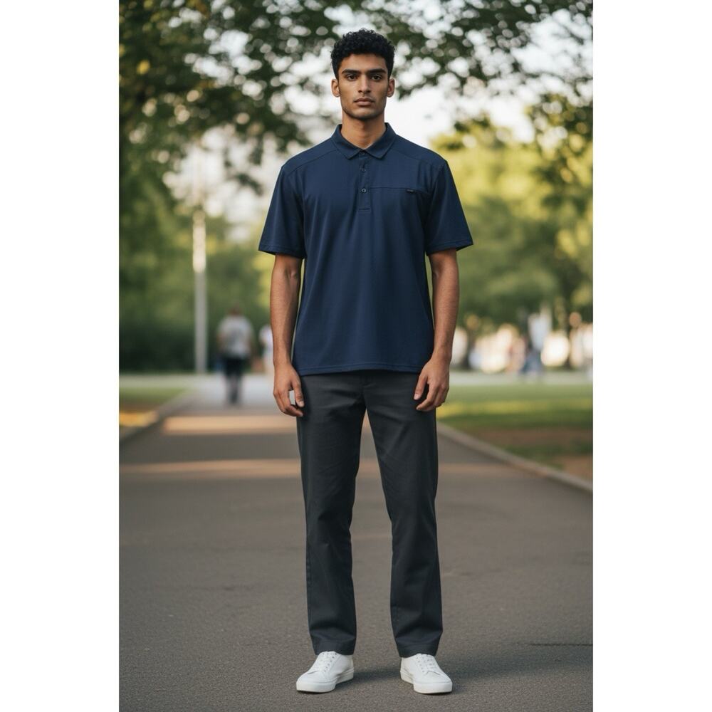 Arc'teryx Men's Navy Captive Short Sleeve Polo Shirt XL Active Performance